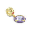 Lauren G. Adams Gabriella Lavender & CZ Charm W/ Gold Bead